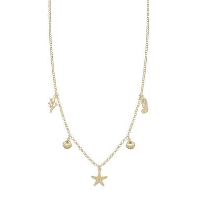 COLLANA SOGGETTI MARINI PICCOLI IN ARGENTO 925°/°°