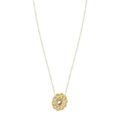 COLLANA ROLLO CON CIMBELLA FIORE ELETTROFORMATURA IN ARGENTO 925°/°°