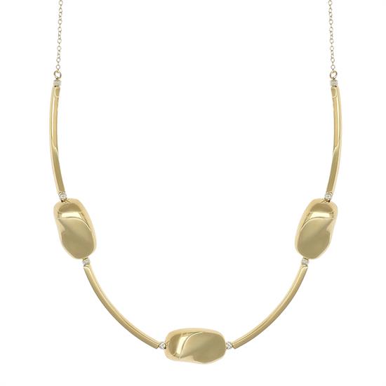 COLLANA GIROCOLLO BACCHETTE E BAROCCHE IN ARGENTO 925°/°°