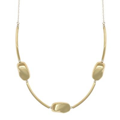 COLLANA GIROCOLLO BACCHETTE E BAROCCHE IN ARGENTO 925°/°°