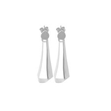 ORECCHINO PENDENTE GOCCIA LUNGA 3D IN ARGENTO 925°/°°