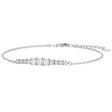BRACCIALE BARRETTA ZIRCONI SCALARI PASSANTI IN  ARGENTO 925°/°°