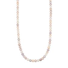 COLLANA PERLE ACQUA DI FIUME MULTICOLOR 7-8MM IN ARGENTO 925°/°°