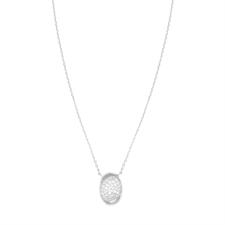 COLLANA PICCOLO SASSO ZIRCONATO IN ARGENTO 925°/°°