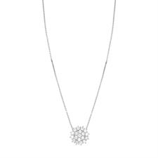 COLLANA VENZIANA CON TONDO ZIRCONATO IN ARGENTO 925°/°°