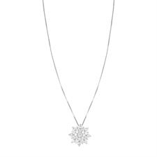 COLLANA VENZIANA CON FIORE ZIRCONATO IN ARGENTO 925°/°°