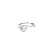ANELLO SOLITARIO GOCCIA CONTRARIE ZIRCONATO IN ARGENTO 925°/°°