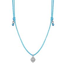COLLANA CORDINO CON CAMPANELLA RIGATA IN ARGENTO 925°/°°