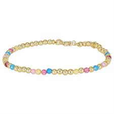 BRACCIALE ZIRCONI MULTICOLOR E METALLO IN ARGENTO 925°/°°