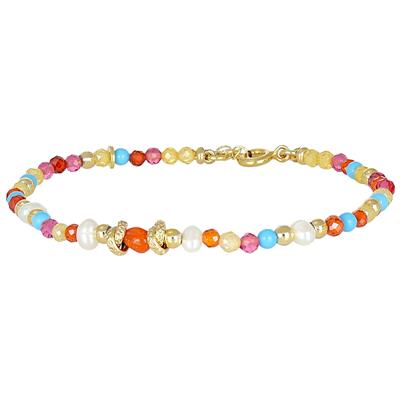 BRACCIALE CORALLO,PALLINO METALLO,PERLA FIUME,RONDELLARGENTO 925°/°°