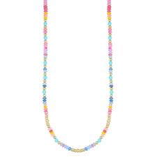 COLLANA RUOTINE AGATA MULTICOLOR,P.TURCHESE METALLO ARGENTO 925°/°°