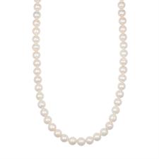 COLLANA PERLE ACQUA DI FIUME 10MM IN ARGENTO 925°/°°