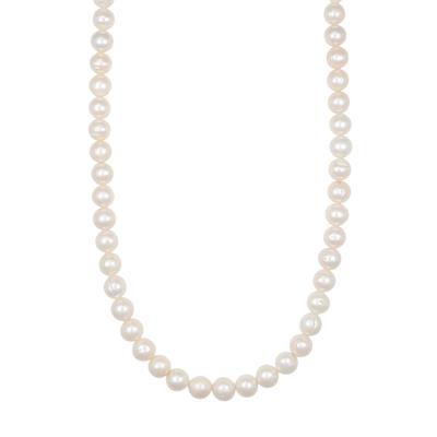 COLLANA PERLE ACQUA DI FIUME 10MM IN ARGENTO 925°/°°