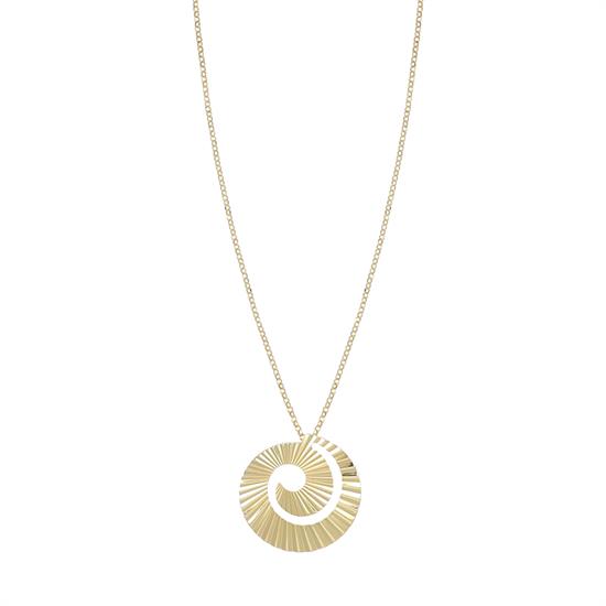 COLLANA VORTICE RIGATO IN ARGENTO 925°/°° GOLD