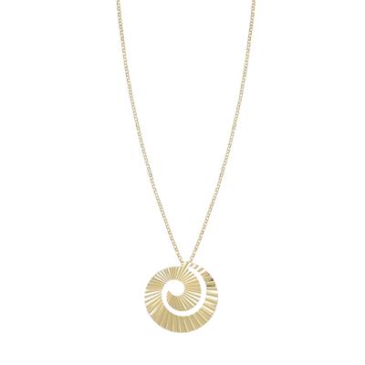 COLLANA VORTICE RIGATO IN ARGENTO 925°/°° GOLD