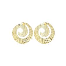 ORECCHINO VORTICE RIGATO IN ARGENTO 925°/°°