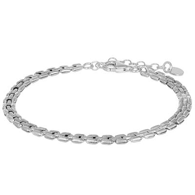 BRACCIALE UOMO AGGANCIATO LISCIO IN ARGENTO 925°/°°