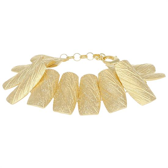 BRACCIALE PLACCHE DIAMANTATE IN ARGENTO 925°/°°