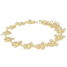 BRACCIALE FIORELLINI DIAMANTATO IN ARGENTO 925°/°°