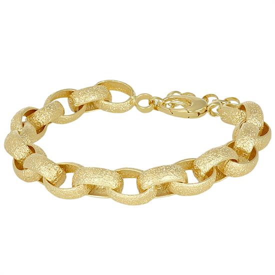 BRACCIALE OVALI AGGANCIATO DIAMANTATO IN ARGENTO 925°/°°