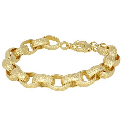 BRACCIALE OVALI AGGANCIATO DIAMANTATO IN ARGENTO 925°/°°