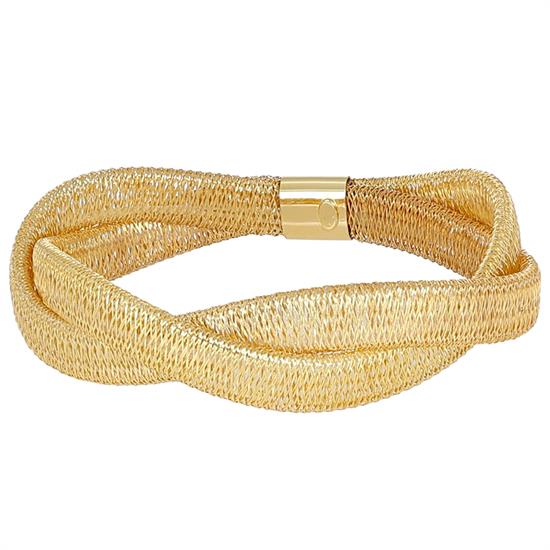 BRACCIALE MORBIDO CALZA INTRECCIATA IN ARGENTO 925°/°°