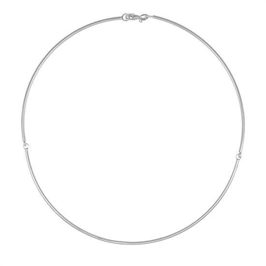 CATENA RIGIDA DOPPIO ANELLETTO IN ARGENTO 925°/°°