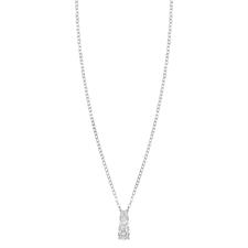 COLLANA TRILOGY SCALARI ZIRCONI CON FORZATINA IN ARGENTO 925°/°°