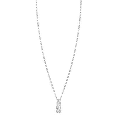COLLANA TRILOGY SCALARI ZIRCONI CON FORZATINA IN ARGENTO 925°/°°
