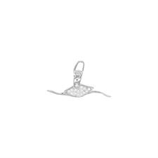 PENDENTE BALLERINA SPACCATA  ZIRCONATA IN ARGENTO 925°/°°