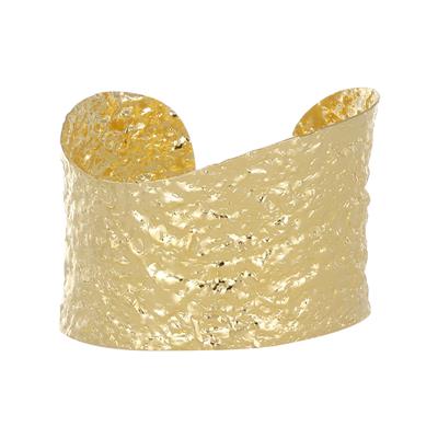 BRACCIALE MANETTA ONDULATA MARTELLATA GRANDE IN ARGENTO 925°/°°