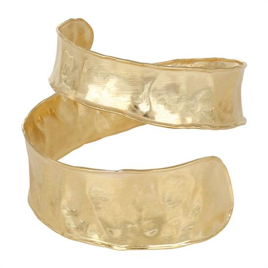 BRACCIALE MANETTA DOPPIO FILO MARTELLATO IN ARGENTO 925°/°°