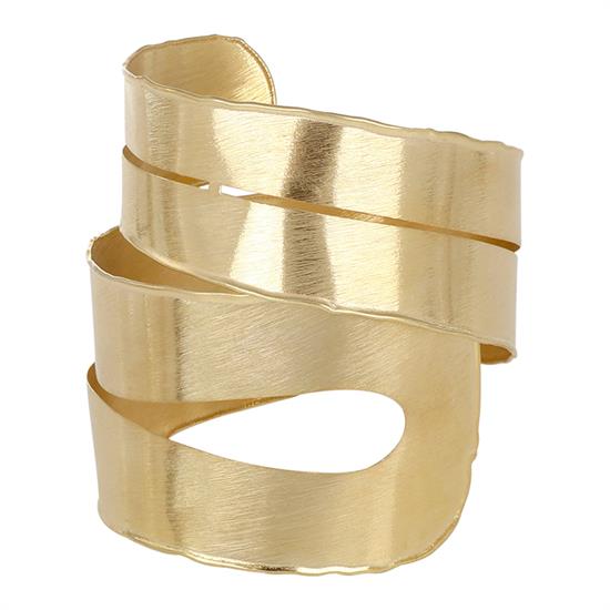BRACCIALE MANETTA DOPPIO FILO 65MM CON APERTURE IN ARGENTO 925°/°°
