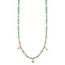 COLLANA GIADA MOP METALLO E SOGGETTI IN ARGENTO 925°/°°