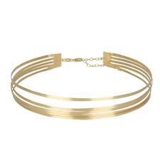 COLLANA RIGIDA A 5 MULTIFILI IN ARGENTO 925°/°°