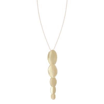 COLLANA PENDENTE 5 OVALI SCALARI SATINATI IN ARGENTO 925°/°°