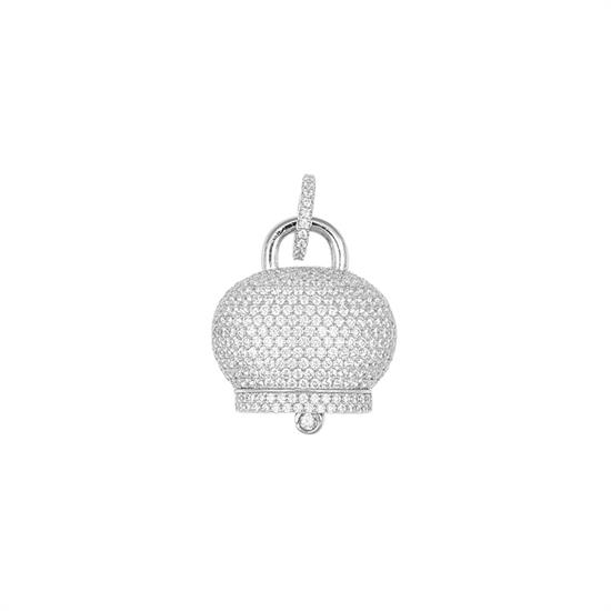 PENDENTE CAMPANELLA MAXI  ZIRCONATA ARGENTO 925°/°°