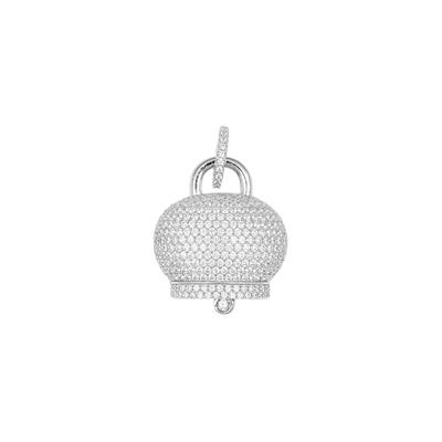 PENDENTE CAMPANELLA MAXI  ZIRCONATA ARGENTO 925°/°°